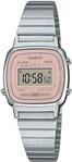 Chronograph CASIO VINTAGE, silber (silberfarben, rosa), Armbanduhren, Damen,