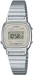 Chronograph CASIO VINTAGE, silber (silberfarben, taupe), Armbanduhren, Damen,
