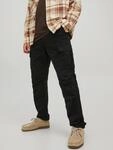 Cargohose JACK & JONES "STACE TUCKER", Herren, Gr. 27, L&auml;nge 30, schwarz, Web,