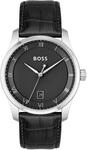 Quarzuhr BOSS "PRINCIPLE", schwarz (schwarz, schwarz), Armbanduhren, Herren,
