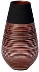 Dekovase VILLEROY & BOCH "Vase Soliflor Manufacture Swirl 18 cm schwarz-kupfer", bunt
