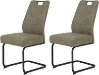 Freischwinger HELA "KERTIN", schwarz (vintage schlamm, schwarz), B:48cm H:100cm