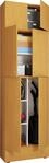 Mehrzweckschrank VCM "Holz Besenschrank Staubsauger Putzschrank Lona SA", braun