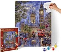 Malen nach Zahlen SCHIPPER "Meisterklasse Premium - Vollmond &uuml;ber London", bunt,