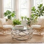 Couchtisch SALESFEVER "mit Design-Gestell in Stainless Steel f&uuml;r stilvolles Wohnen",