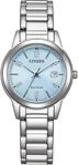 Solaruhr CITIZEN, silber (silberfarben, hellblau), Armbanduhren, Damen, Solaruhr,