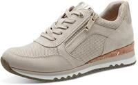 Keilsneaker MARCO TOZZI, Damen, Gr. 37, beige (hellbeige), Lederimitat, Textil,