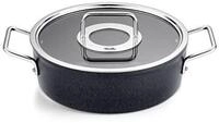 Bratentopf FISSLER "Adamant", schwarz, B:25,5cm H:13cm L:34cm &Oslash;:24cm, T&ouml;pfe,