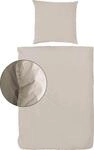 Bettw&auml;sche PRIMERA "Renforce Stonewashed", beige (leinen), B/L: 240cm x 220cm, 1