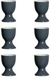 Eierbecher RITZENHOFF & BREKER "Eierbecher Doppio &oslash; 5 cm 6er Set", grau (anthrazit),