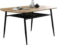 Esstisch SALESFEVER "Familienfreundlicher Tisch", schwarz (natur, schwarz, schwarz,