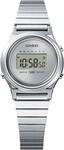 Chronograph CASIO VINTAGE, silber (edelstahlfarben, silberfarben, silberfarben),