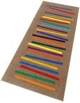 L&auml;ufer "Mixed Stripes" Gr. 12, bunt, B:80cm H:9mm L:200cm, Kunstfaser, WASH+DRY BY