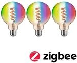 PAULMANN LED-Leuchtmittel "Smart Filament 3er-Pack G95 470lm 2200K-6500K gold 230V",