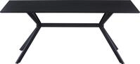 Esstisch M&Ouml;BILIA "Wieland", grau (grau, schwarz, schwarz, grau), B:180cm H:75cm
