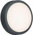 LED Au&szlig;en-Wandleuchte TRIO LEUCHTEN "BREG", grau (anthrazit), H:5,5cm T:5,5cm,