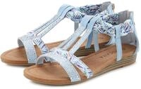 Sandale LASCANA "Sommerschuh, Sandalette, offener Schuh", Damen, Gr. 41, blau
