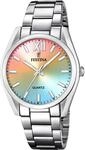 Quarzuhr FESTINA "Boyfriend Collection", silber (silberfarben, bunt), Armbanduhren,