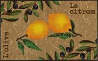 K&uuml;chenl&auml;ufer "Le Citron" Gr. 19, bunt (beige, gelb), B:60cm H:7mm L:180cm,