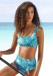 Highwaist-Bikini-Hose LASCANA ACTIVE "Coal", Damen, Gr. 32, N-Gr, blau (petrol,