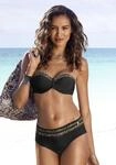 Highwaist-Bikini-Hose LASCANA "Adele", Damen, Gr. 32, N-Gr, schwarz (schwarz, leo),