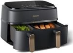 PHILIPS Hei&szlig;luftfritteuse "Airfryer 3000 Dual Basket NA352/00, zwei K&ouml;rbe mit 9L