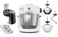 BOSCH K&uuml;chenmaschine "Serie 6 MUMS6EW13D, Durchlaufschnitzler, Edelstahlsch&uuml;ssel,