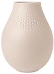 Dekovase VILLEROY & BOCH "Vase Perle Manufacture Collier 20 cm", beige, Vasen,