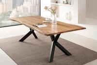 Esstisch SALESFEVER "Designertisch f&uuml;r Mahlzeiten", beige (natur, schwarz, schwarz,