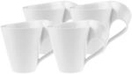 Becher VILLEROY & BOCH "Becher mit Henkel NewWave 300 ml 4er Set wei&szlig;", wei&szlig;,