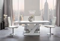 Esstisch SALESFEVER "Design Tisch f&uuml;r stilvolles Ambiente", wei&szlig; (wei&szlig;, wei&szlig;,