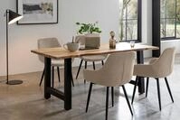 Esstisch SALESFEVER "Minimalistischer Tisch", schwarz (natur, schwarz, schwarz,