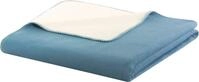 Wohndecke BIEDERLACK "Doubleface", blau (hellblau, ecru), B:150cm L:200cm, Baumwolle,