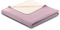Wohndecke BIEDERLACK "Doubleface", lila (lila, ecru), B:150cm L:200cm, Baumwolle,