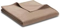 Wohndecke BIEDERLACK "Unicolour", braun (haselnuss), B:220cm L:240cm, Baumwolle,