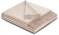Plaid BIEDERLACK "Vivo", beige, B:130cm L:170cm, Kaschmir, Schurwolle, Wohndecken,