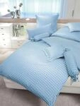 Kissenbezug JANINE "Modernclassic", blau (hellblau), B:80cm L:80cm, Mako-Satin,