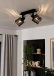 EGLO Deckenspot "SEGOVIA", schwarz, 2, H: 17,2cm, 1 Stk., Leuchten, Deckenlampe,