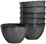 Schale LEONARDO "Keramikschalen Matera &oslash; 15,3 cm 6er Set", grau (anthrazit),