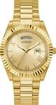 Quarzuhr GUESS "CONNOISSEUR", gold (goldfarben, goldfarben), Armbanduhren, Herren,
