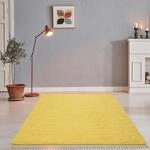 Teppich THEKO "Happy Cotton Fleckerl, handgewebt" Gr. 5, gelb, B:120cm H:5mm...