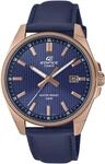 Quarzuhr CASIO EDIFICE, blau (dunkelblau, bronze), Armbanduhren, Herren, Quarzuhr,