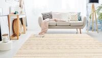 Wollteppich ME GUSTA "Bohist 125", beige (natur), B:200cm H:20mm L:200cm, Wolle,