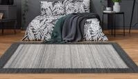 Teppich KAYOOM "Phoenix 310", grau (grau, anthrazit), B:120cm H:6mm L:170cm, Wolle,