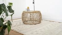 Wollteppich ME GUSTA "Bohist 125", beige (natur), B:160cm H:20mm L:230cm, Wolle,
