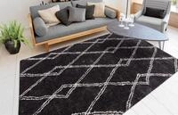 Teppich ME GUSTA "Orlando 125", grau (anthrazit), B:200cm H:27mm L:290cm, Polyester,