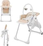 Hochstuhl KINDERKRAFT "TUMMIE", Baby, Gr. B/H/T: 55,5cm x 101cm x 84,5cm, beige,