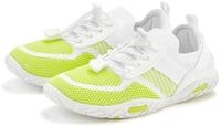 Sneaker LASCANA "Slip-On-Sneaker, Sommer Sneaker", M&auml;dchen, Gr. 40, gr&uuml;n (wei&szlig;,