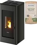 Pelletofen FREEPOINT "One Airtight", grau (schwarz), Kamin&ouml;fen, Pelletofen