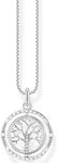 Kette mit Anh&auml;nger THOMAS SABO "Tree of Love" Gr. 45, bunt (silberfarben, wei&szlig;),